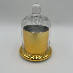 Cloche Cover candle holder jar votive Tealight holder gold tone